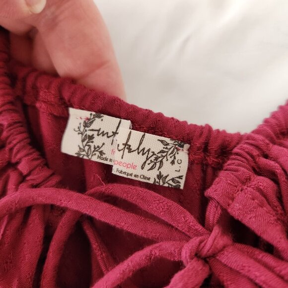 Intimately Free People Camisole Mini Dress Wine Color Size Large - Picture 10 of 13